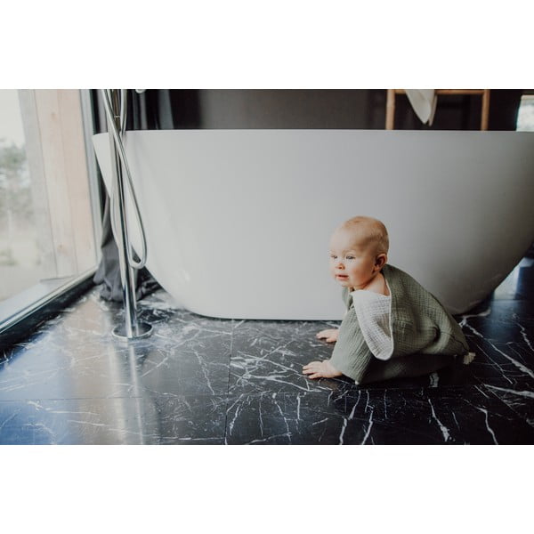 Poncho per bambini color kaki in mussola 3-8 anni Muslin – Malomi Kids-image-4