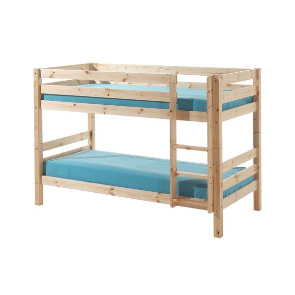 Letto a castello naturale per bambini, altezza 140 cm Pino - Vipack