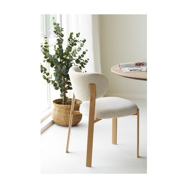 Sedia da pranzo bianca imbottito Savina – House Nordic-image-1