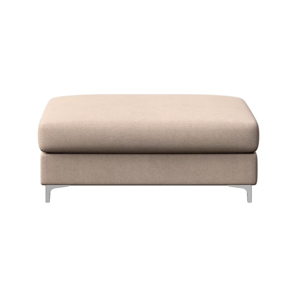 Poggiapiedi beige rivestito in velluto Rene – Rodier