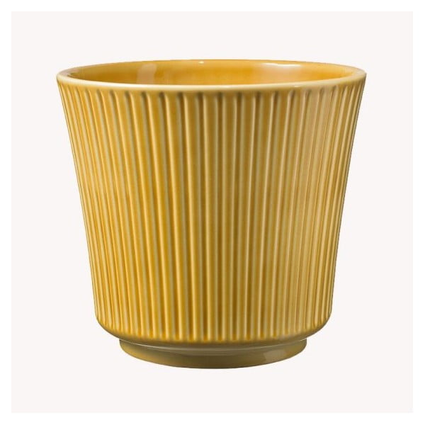Vaso in ceramica gialla Gloss, ø 12 cm - Big pots