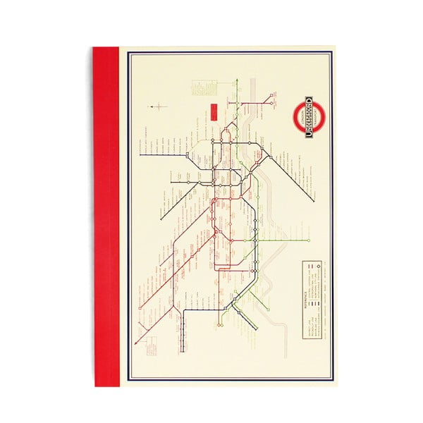 Quaderno 60 pagine formato A6 Heritage Tube Map - Rex London