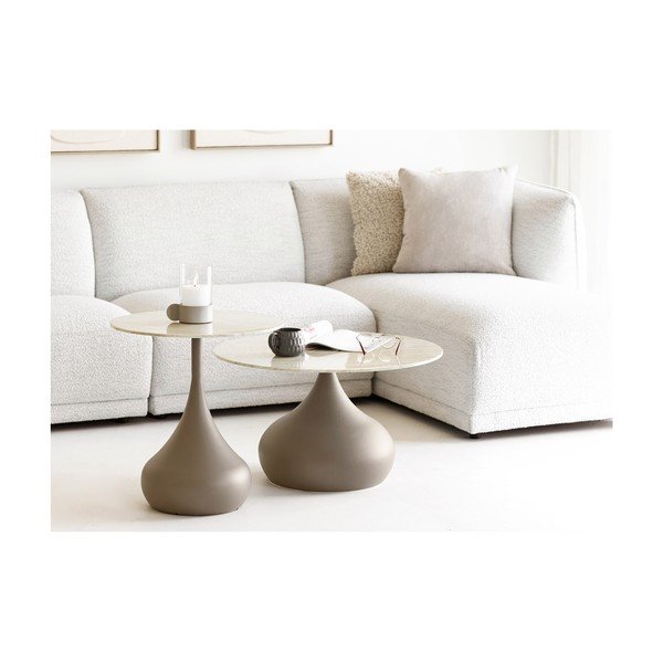Divano angolare color crema (con penisola a destra/con chaise lounge) con rivestimento in ciniglia Noor – House Nordic-image-4