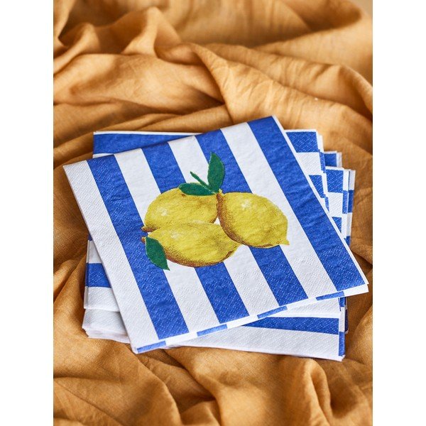 Set di tovaglioli in carta 20 pz 33x33 cm Limone – Bloomingville-image-1
