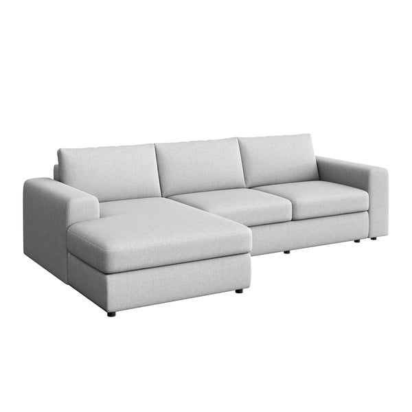 Divano angolare grigio chiaro (con penisola a sinistra e chaise lounge) Baga – Rodier-image-2
