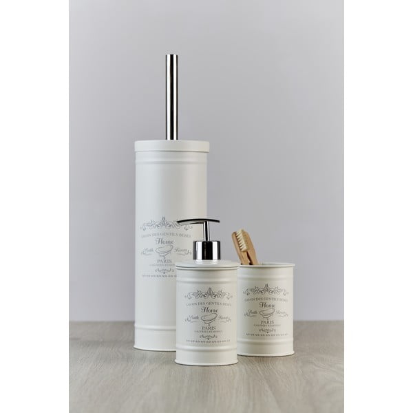 Scopino WC color crema in acciaio Home – Wenko-image-1