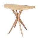 Tavolo da pranzo rotondo con piano effetto frassino allungabile 45x90 cm Jubi – Ragaba