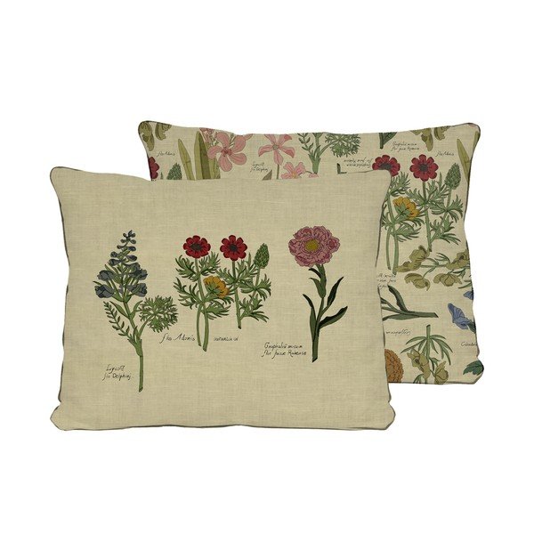 Cuscino beige con motivo floreale Botanic, 50 x 35 cm - Surdic-image-1