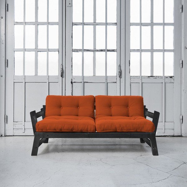 Rozkládací pohovka Karup Step Black/Orange-image-1
