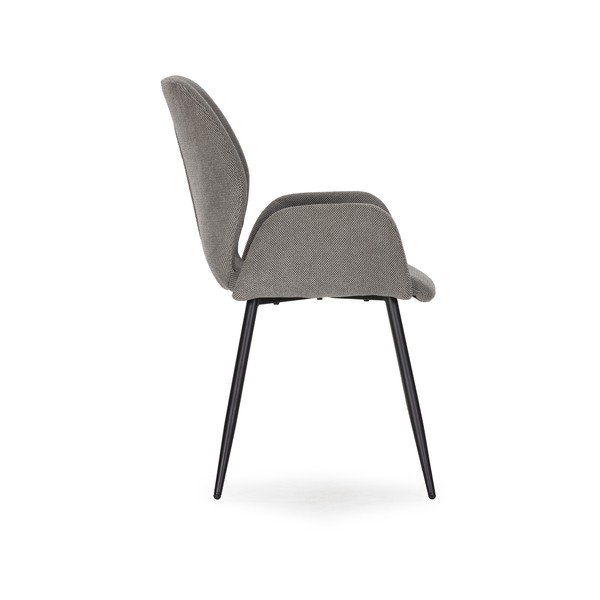 Set di sedie da pranzo grigia in imbottito 2 pz Ansu – Marckeric-image-4