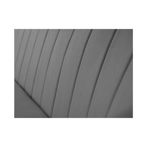 Divano grigio per due Toscane, gambe nere - Mazzini Sofas-image-4