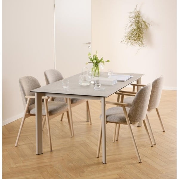 Sedia da pranzo beige Leo - Actona-image-1