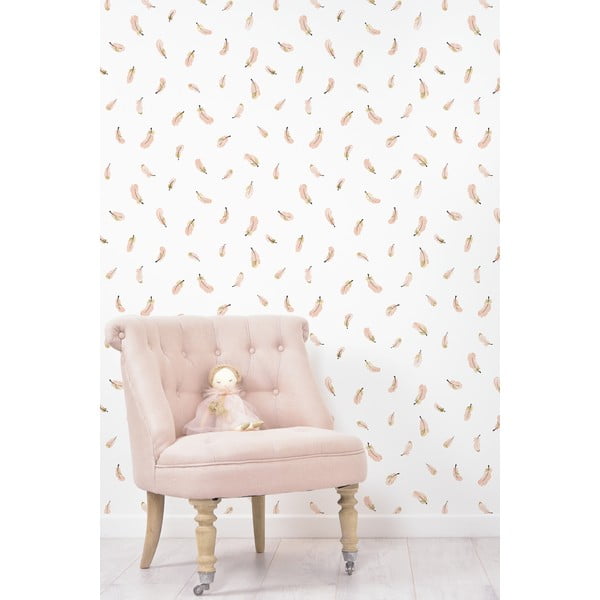 Carta da parati per bambini 10 m x 50 cm Gold Feathers - Lilipinso-image-2