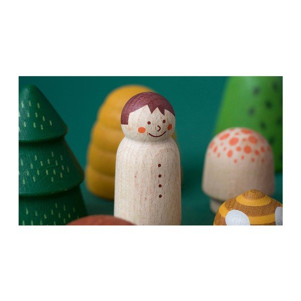Set di 10 figure in legno Bosco di legno - Londji-image-3