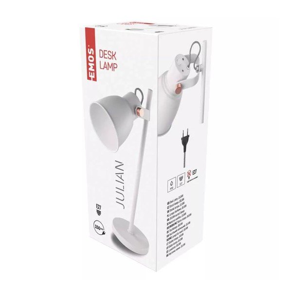 Lampada da tavolo bianca (altezza 46 cm) Julian - EMOS-image-1