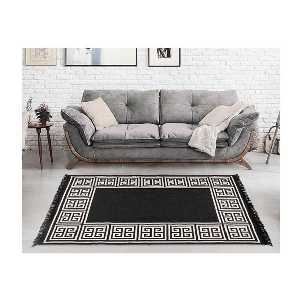 Tappeto bifacciale beige e nero Athena, 120 x 180 cm - Cihan Bilisim Tekstil-image-3