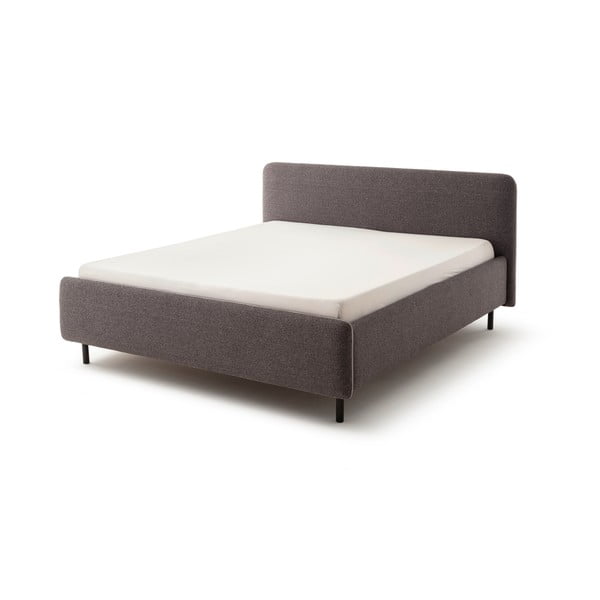 Letto matrimoniale imbottito color antracite rete non inclusa 160x200 cm Primo – Meise Möbel