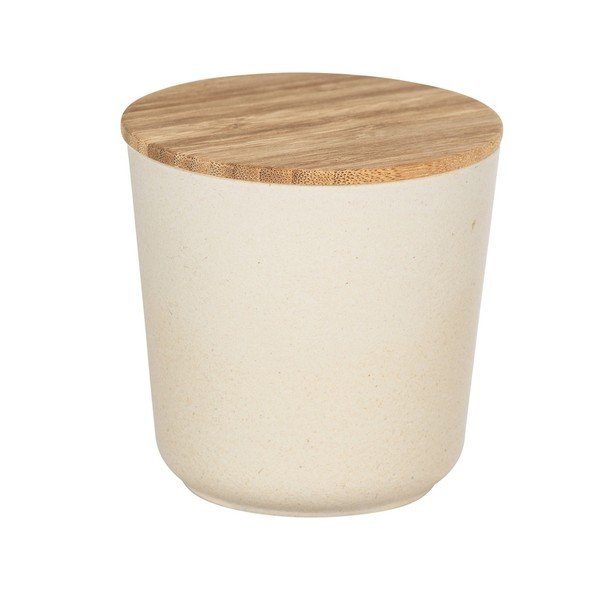 Scatola di conservazione beige con coperchio in bambù , 500 ml Bondy - Wenko