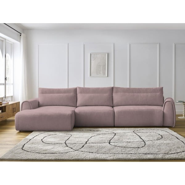 Divano angolare in rosa chiaro Aden – Bobochic Paris-image-1