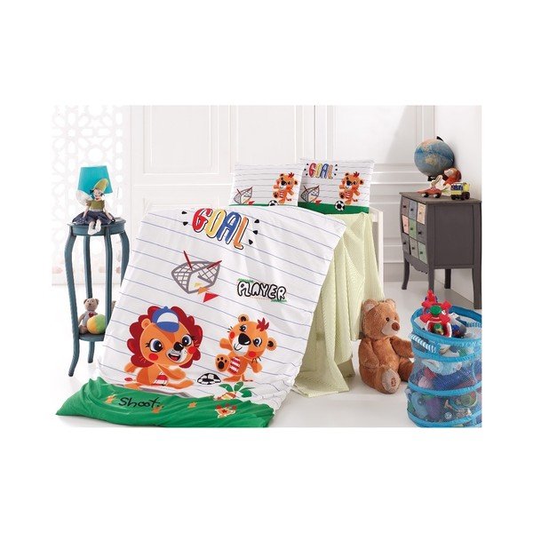 Set di lenzuola in cotone per bambini Goal, 100 x 150 cm - Mijolnir