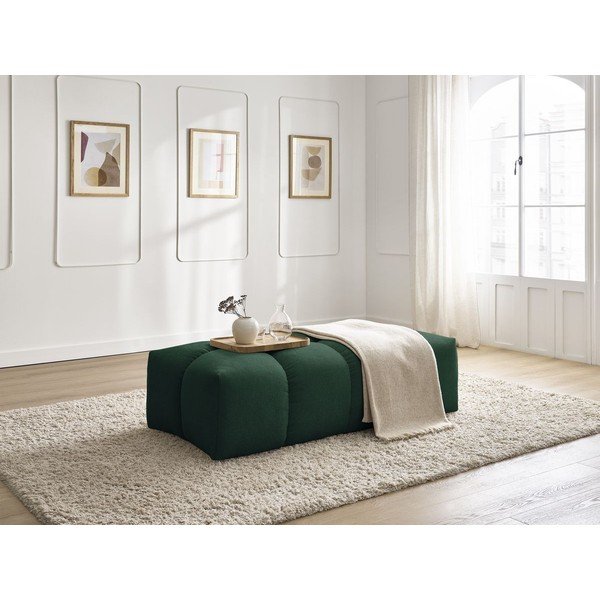 Poggiapiedi verde con rivestimento in ciniglia Everest – Bobochic Paris-image-4