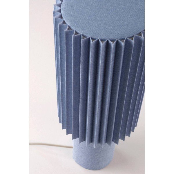 Lampada da tavolo blu in lino (altezza totale 45 cm) Harriet – Jotex-image-4