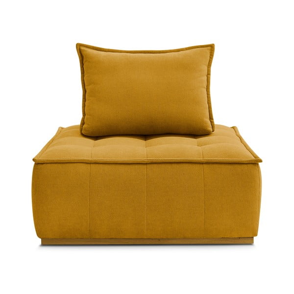 Poltrona color senape con rivestimento in ciniglia Elisa – Bobochic Paris-image-3