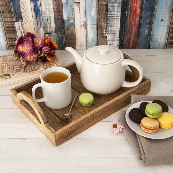 Vassoio da portata in legno 20,5x30,5 cm Mango - Orion-image-1