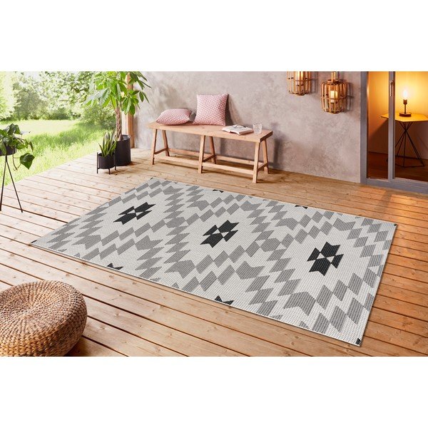 Tappeto da esterno bianco e nero Geo, 160 x 230 cm - Ragami-image-3