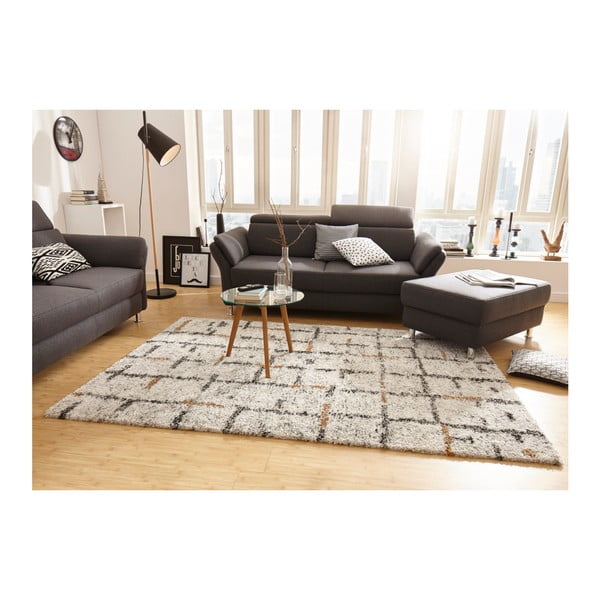 Tappeto crema , 160 x 230 cm Grid - Mint Rugs-image-3