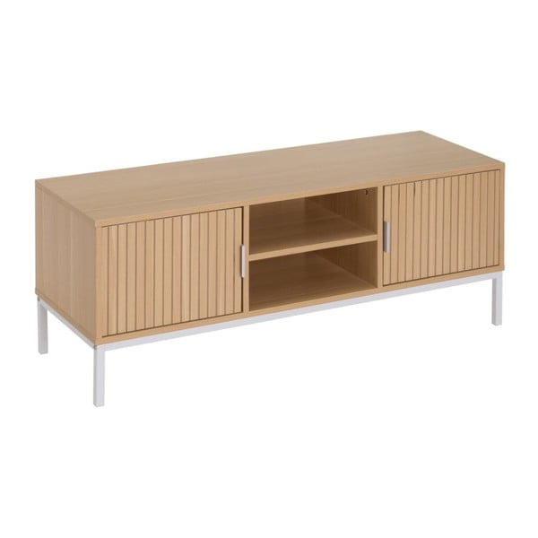 Mobile TV di colore naturale con effetto rovere 120x45x40 cm Mid-Lines – Casa Selección
