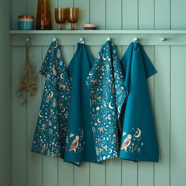 Set di strofinacci in cotone 4 pz 50x70 cm Enchanted Twilight Animals – Catherine Lansfield-image-1