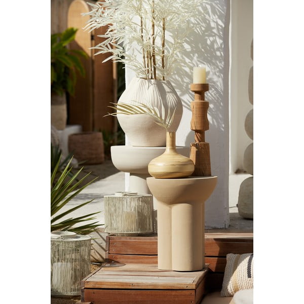 Tavolino rotondo in metallo ø 46 cm Mikola - Light & Living-image-1