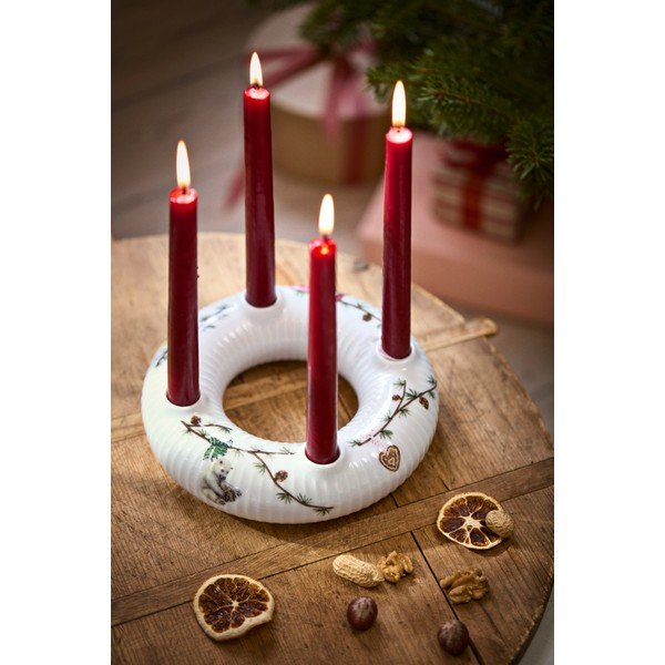 Portacandela in porcellana a tema natalizio per avvento Hammershøi Christmas – Kähler Design-image-3