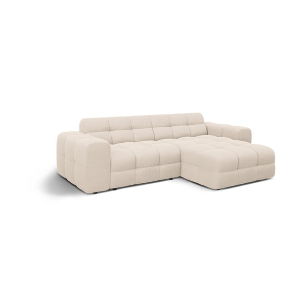 Divano angolare beige (con penisola a destra/con chaise lounge) Kendal – Micadoni -image-3