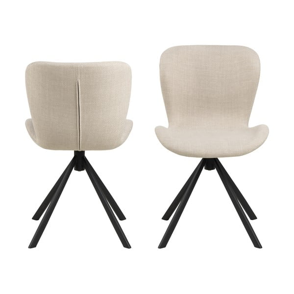 Sedie da pranzo color crema in set di 2 Batilda - Actona-image-2