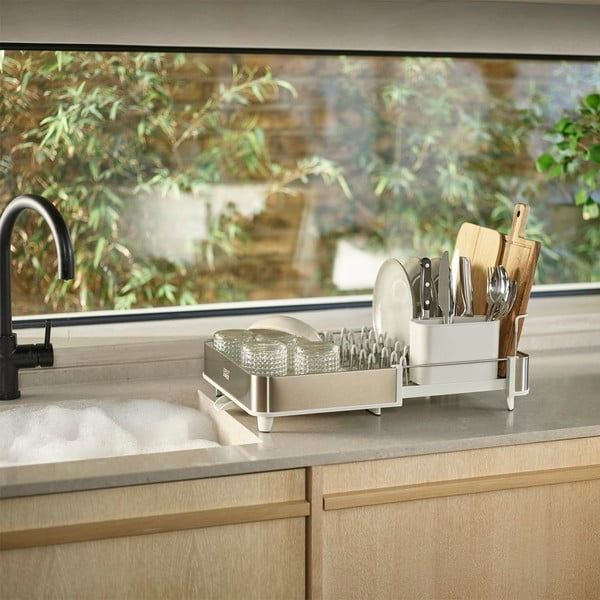 Scolapiatti in metallo argentato Extend - Joseph Joseph-image-1