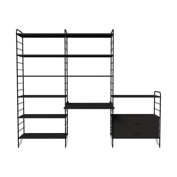 Scaffale modulare nero 244x204 cm Dakota - Tenzo-image-1