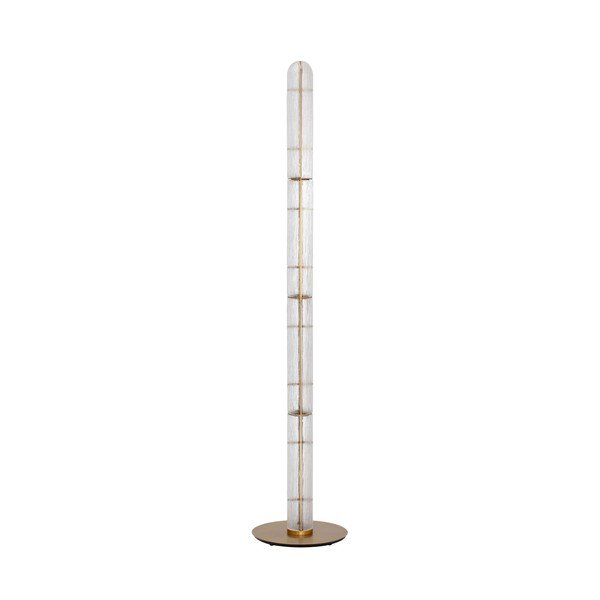 Lampada da terra LED color ottone in metallo con paralume in vetro (altezza totale 165,5 cm) Gloree – Nova Luce