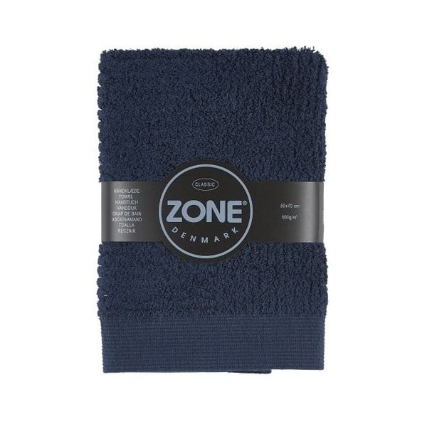 Asciugamano in cotone blu 70x50 cm Classic - Zone