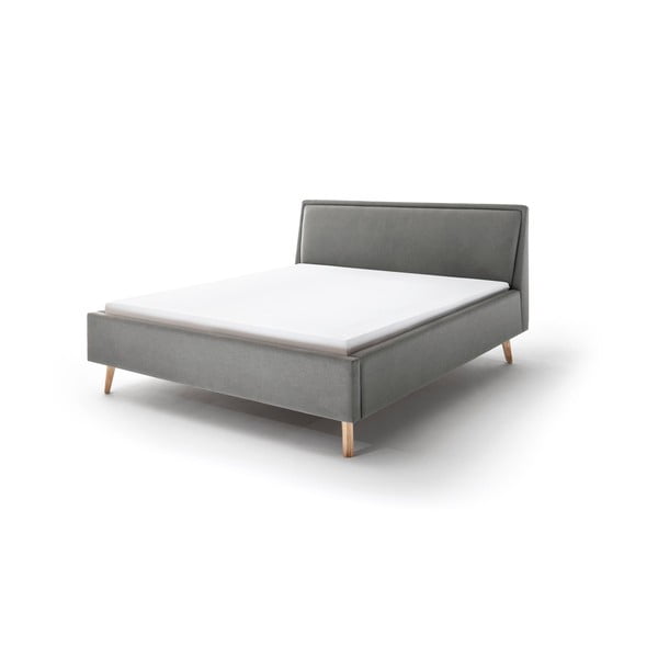 Letto matrimoniale imbottito grigio chiaro 180x200 cm Frieda - Meise Möbel