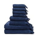 Set di 6 asciugamani blu e 2 asciugamani da bagno in cotone al 100%. - Bonami Selection