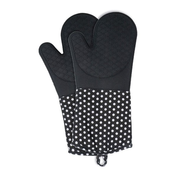 Set di 2 guanti da forno in silicone nero Forno - Wenko