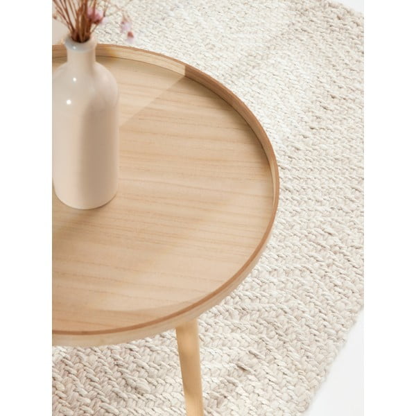 Passatoia color crema e avorio in misto lana tessuta a mano 80x200 cm Majoli – Elle Decoration-image-3