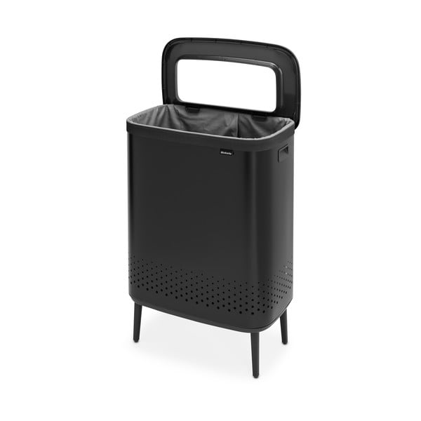 Cesto portabiancheria in metallo nero opaco 90 l Bo Hi - Brabantia