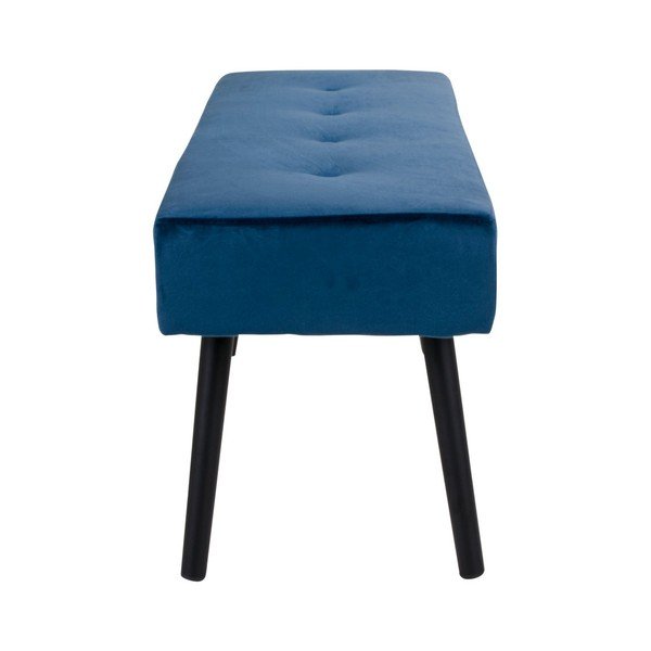 Panca imbottita blu scuro con rivestimento in velluto , 100 x 35 cm Skiby - House Nordic-image-2