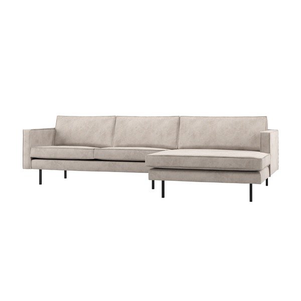 Divano angolare color crema (con penisola a destra/con chaise lounge) Rodeo – WOOOD