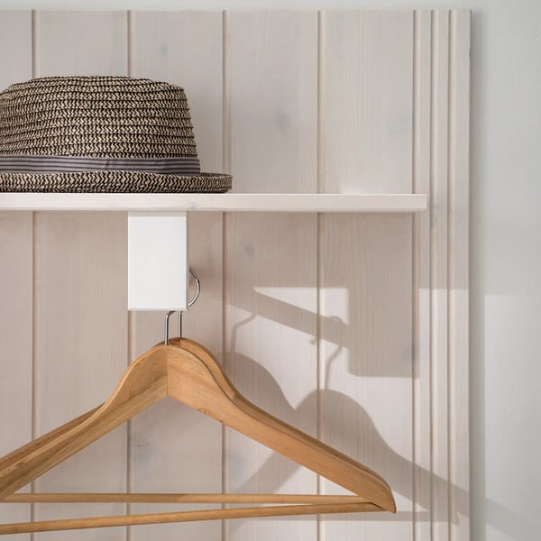 Set di mobili da ingresso bianco in pino massiccio 60x120x25 cm Anita – Støraa-image-1