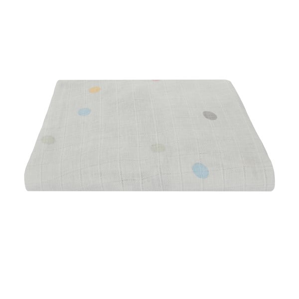 Lenzuolo per neonati in mussola grigia Dots, 60 x 120 cm - Kindsgut