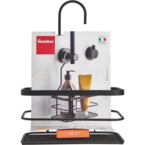 Mensola nera sospesa per il bagno Origin - Metaltex-image-3
